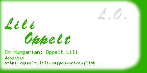 lili oppelt business card